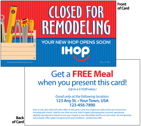 "Closed for Remodeling" BCS Card (2-Sided) - Click Image to Close