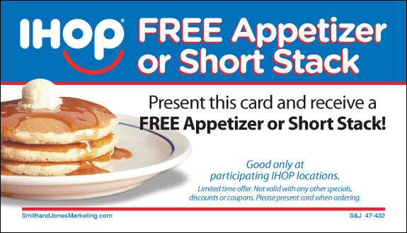 Free Appetizer or Short Stack BCS Card (Stock) - Click Image to Close