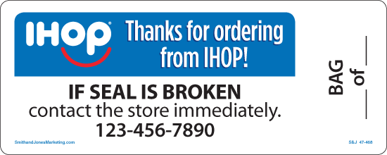 If Seal Broken Sticker with Phone Number & Bag Count - Click Image to Close