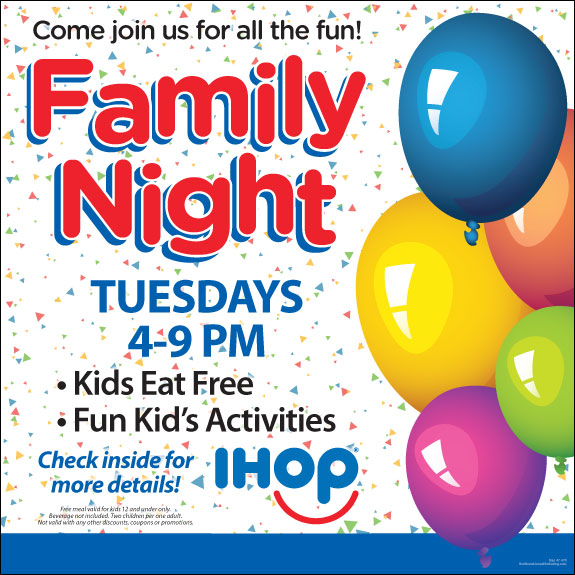 Family Night Window Cling (2' x 2') - Click Image to Close