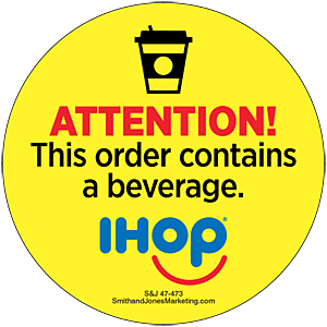 Order Contains Beverage Sticker (Beverage Cup) - Click Image to Close