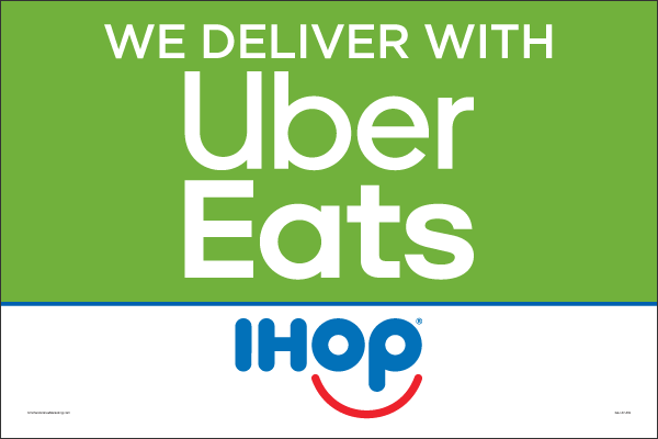 We Deliver with Under Eats Yard Sign - Click Image to Close