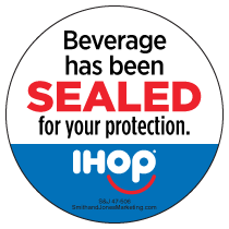 Beverage Has Been Sealed Sticker - Click Image to Close