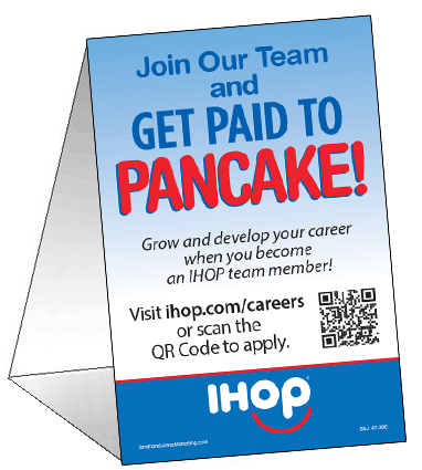 Get Paid to Pancake Table Tent - Click Image to Close