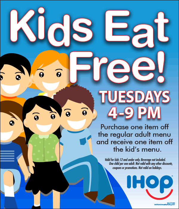 "Kids Eat Free" Poster - Click Image to Close