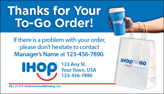 To-Go Order Problem BCS Card - Click Image to Close