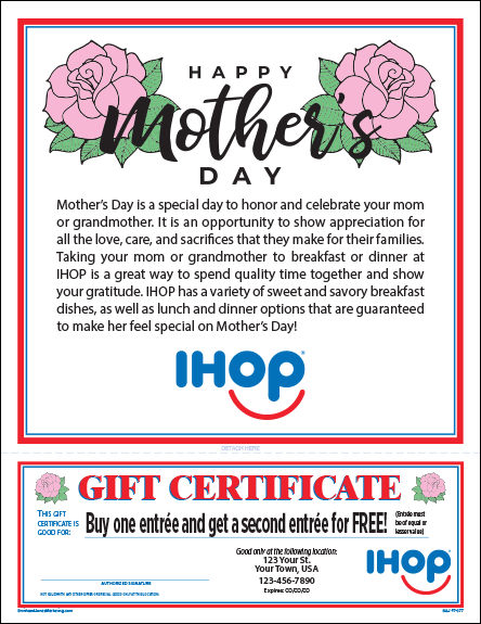 Mother's Day Letter with Certificate - Click Image to Close