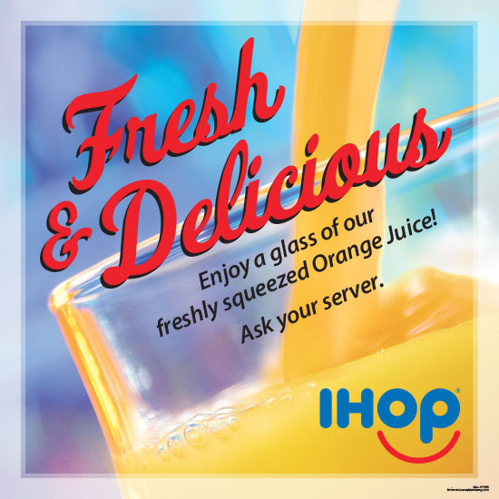 Freshly Squeezed Orange Juice Window Cling (3' x 3') - Click Image to Close