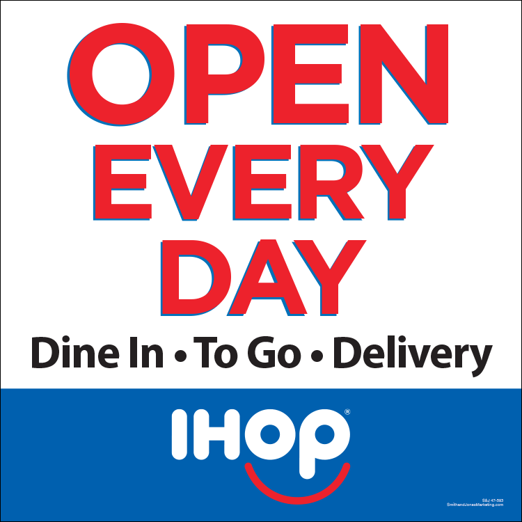"Open Every Day" Cling (3' x 3') - Click Image to Close