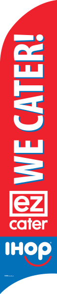 We Cater with ezCater Logo Feather Flag - Click Image to Close