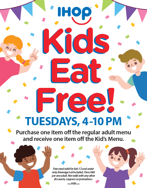 "Kids Eat Free" Poster - Click Image to Close