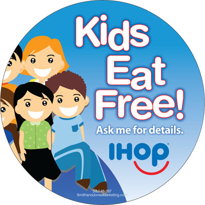 Kids Eat Free Crew Button - Click Image to Close