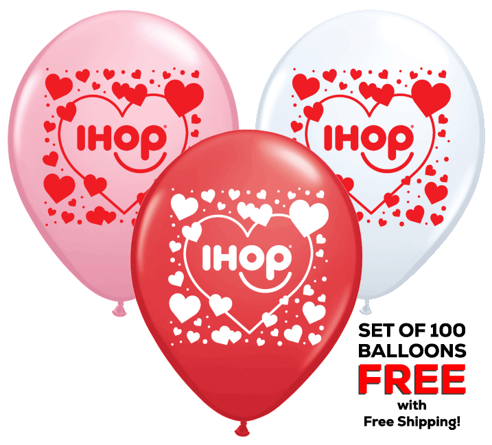 Valentine's Day Balloons (Set of 100) - Click Image to Close