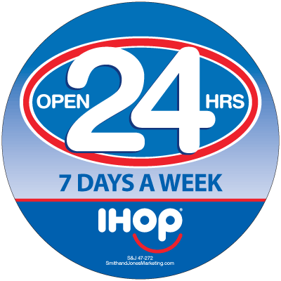 Open 24 Hours 7 Days a Week Crew Button
