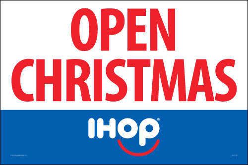 Open Christmas Yard Sign