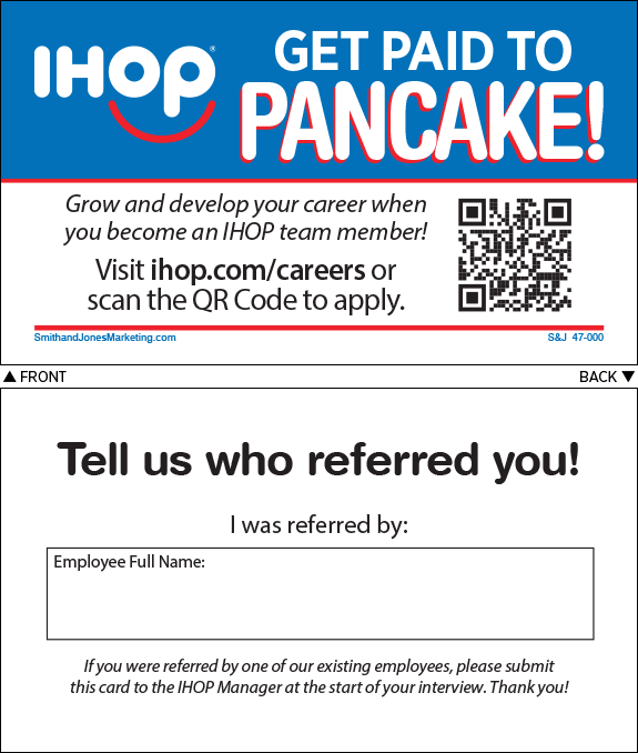 Get Paid to Pancake BCS Card (2-Sided)