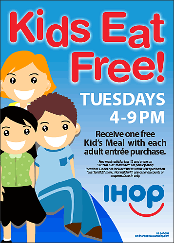 Kids Eat Free Table Talker