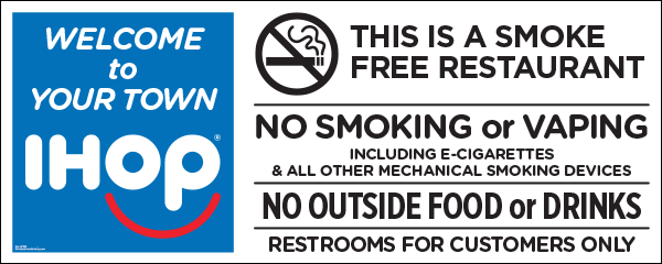 "No Smoking or Vaping" Window Cling