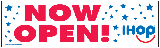 "Now Open" Banner